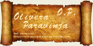 Olivera Paravinja vizit kartica